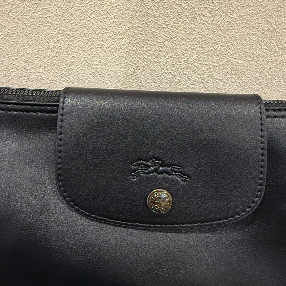 Longchamp Le Pliage Xtra Medium Leather Hobo Bag Women's Black (worn Once) - Picture 2 of 12
